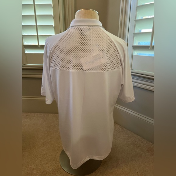 Daily Sports White Short Sleeve Mesh Golf Shirt XL NWT - Picture 3 of 4